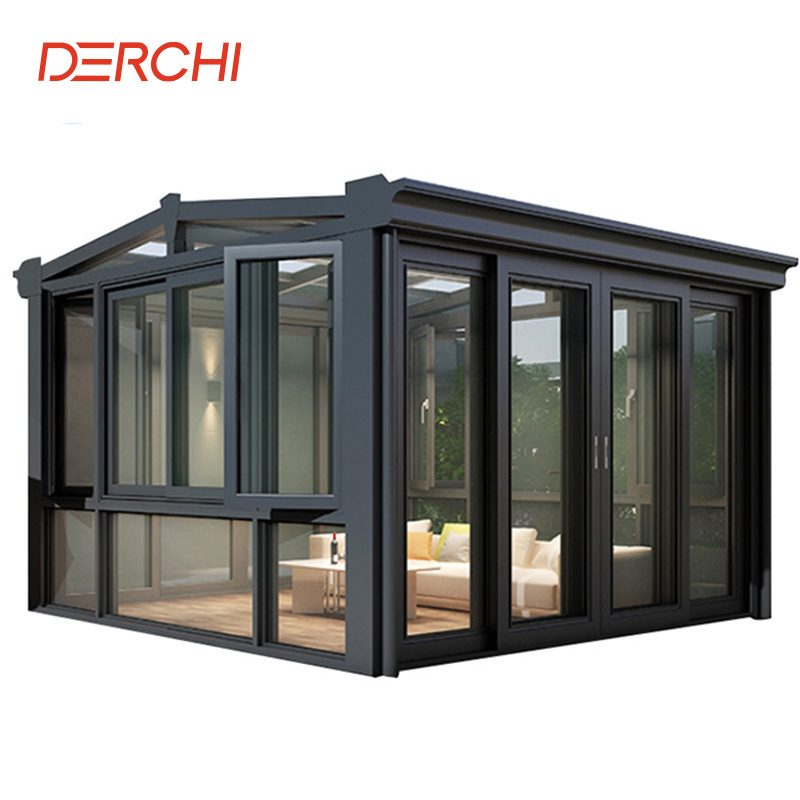 8x8 Modern design glass house outdoor winter garden sunroom glass panels for sale