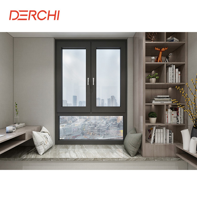 DERCHI Soundproof open out specialty aluminum bay windows for sale