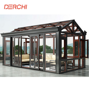 Luxury Modern prefabricated custom winter garden aluminum prefab glass house sunrooms