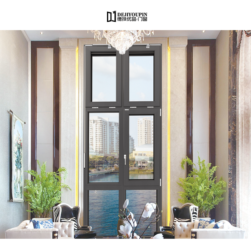 Aluminium Window DJYP W121 Series Gem Aluminium Traditional Patio Swing Windows For Renovate House