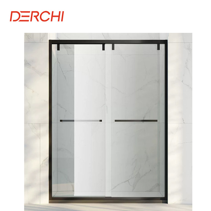 Custom Apartment Shower Room Cabins for bathroom Modern Tempered Glass Sliding Shower Door