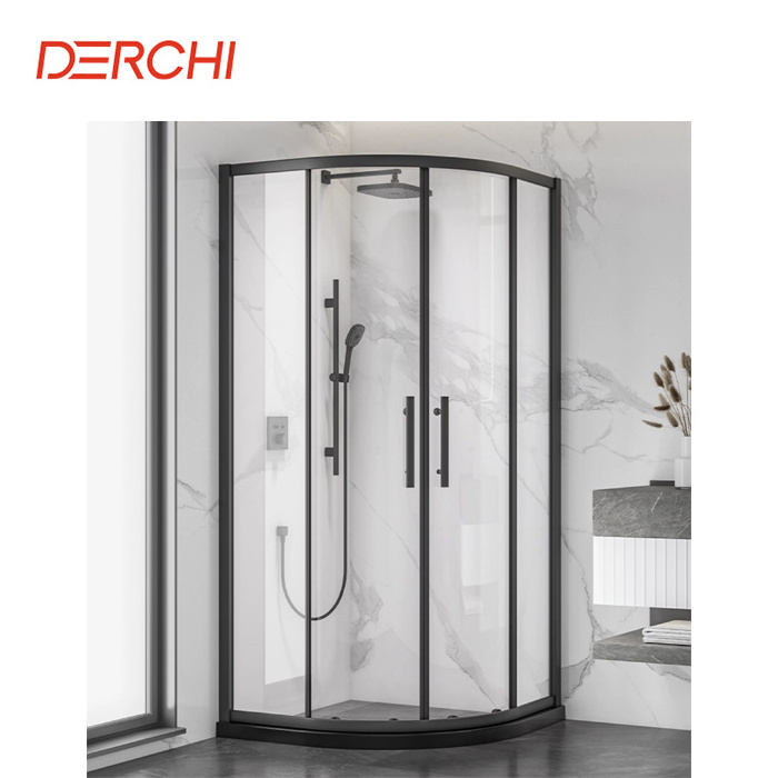 Custom Apartment Shower Room Cabins for bathroom Modern Tempered Glass Sliding Shower Door