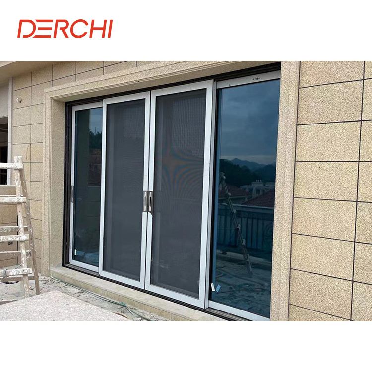 Gold supplier commercial system tinted glass sliding door design with tempered glass