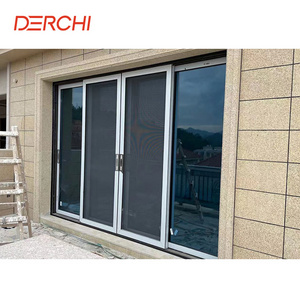 Gold supplier commercial system tinted glass sliding door design with tempered glass