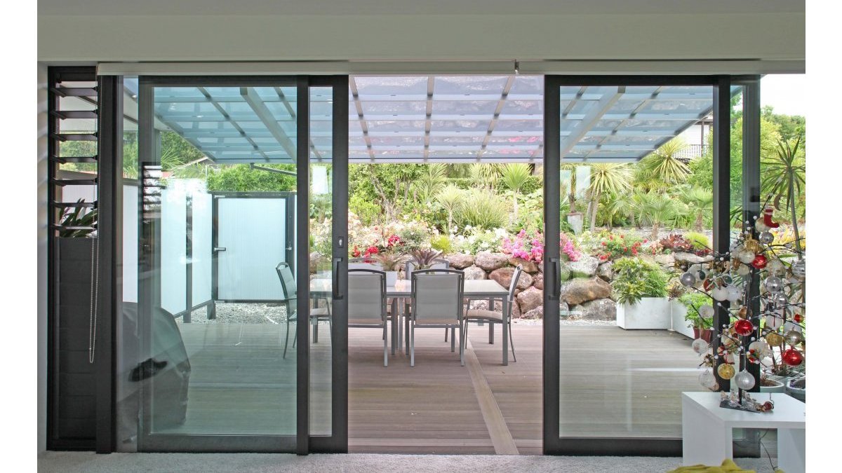 slim frame black waterproof double glass safety gate aluminium patio sliding doors