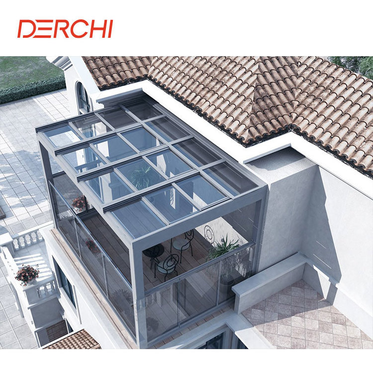 Luxury Rainproof motorized electric roof sliding open retractable skylight systems