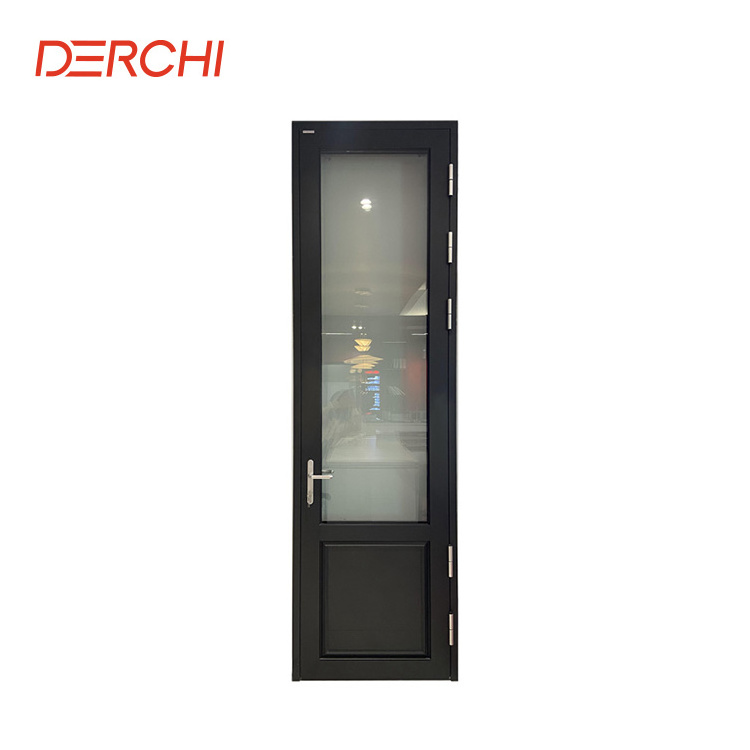 Hurricane proof exterior swing doors double glazed casement aluminium glass door