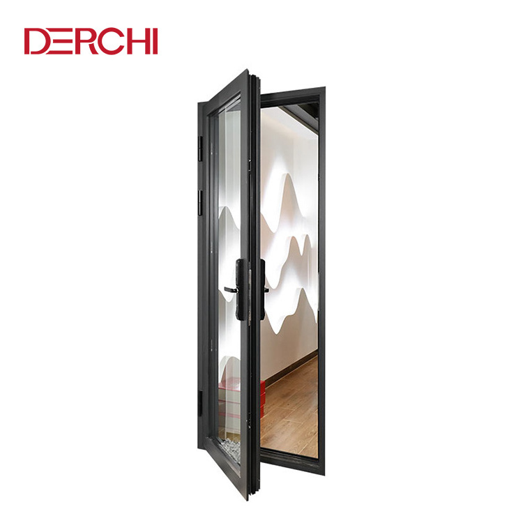 Multi-point lock high quality french casement thermal break aluminum double glazing exterior door