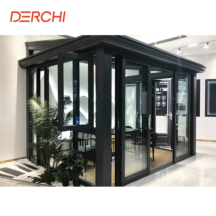 Luxury Modern prefabricated custom winter garden aluminum prefab glass house sunrooms