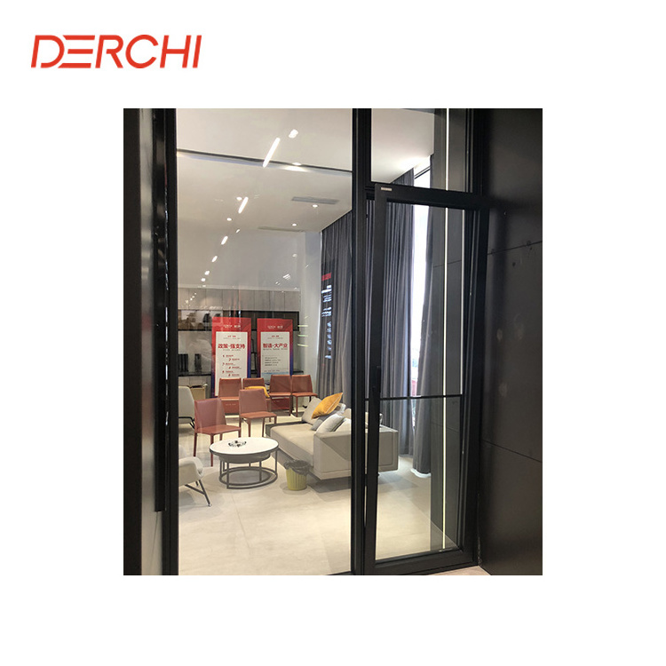 DERCHI champagne thermal break inswing two way opening tilt and turn aluminum windows for house