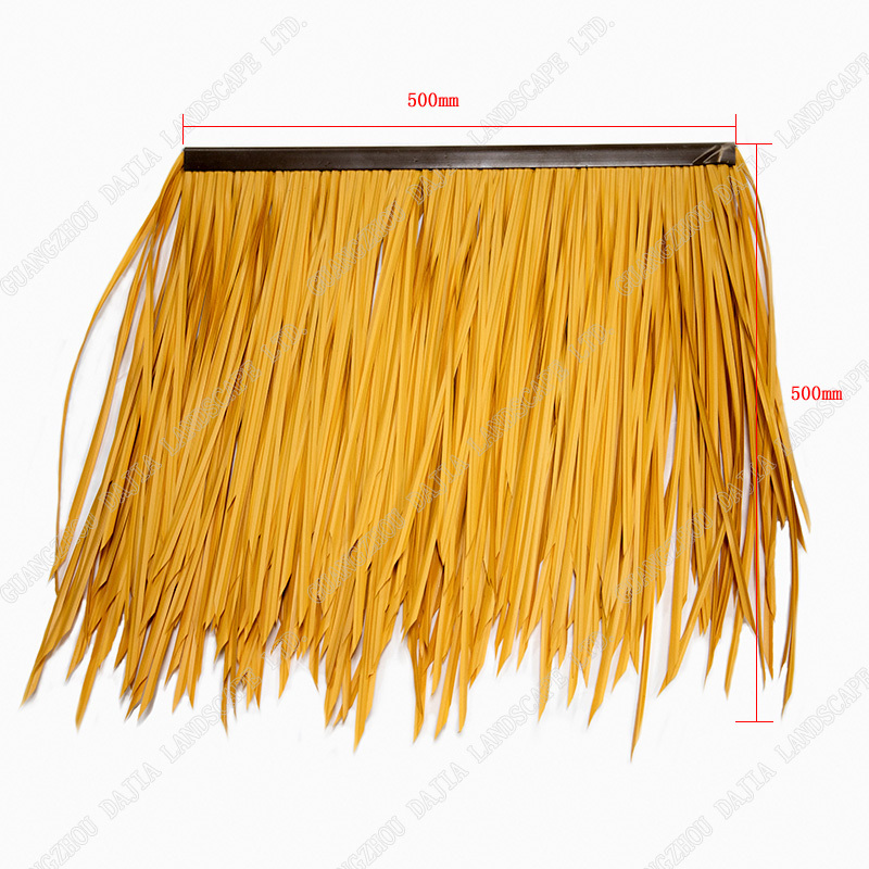 Free Sample Waterproof Firepeoof  Plastic Artificial Thatch Roof tile