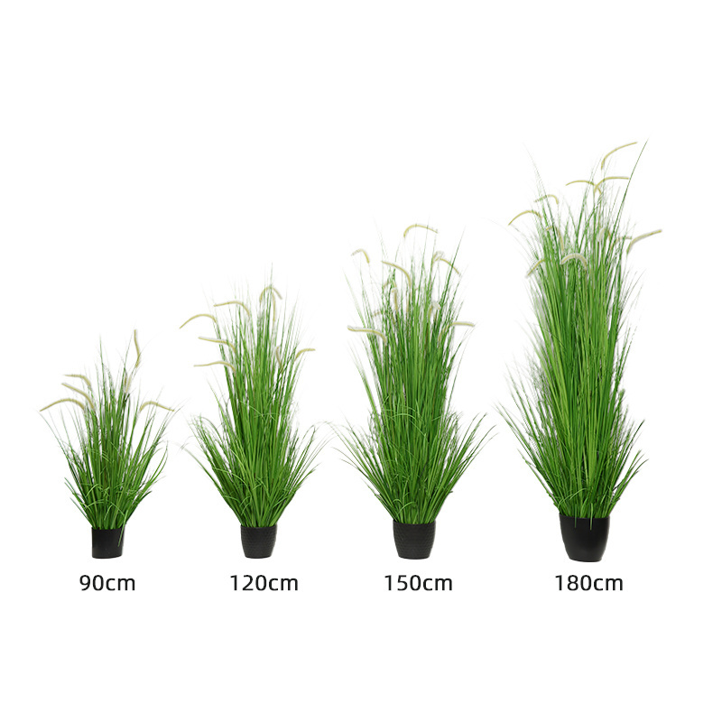 High Quality tail grass dried Reed Dandelion Grass Decorative Indoor Artificial Onion Dog Tail Grass With Pot