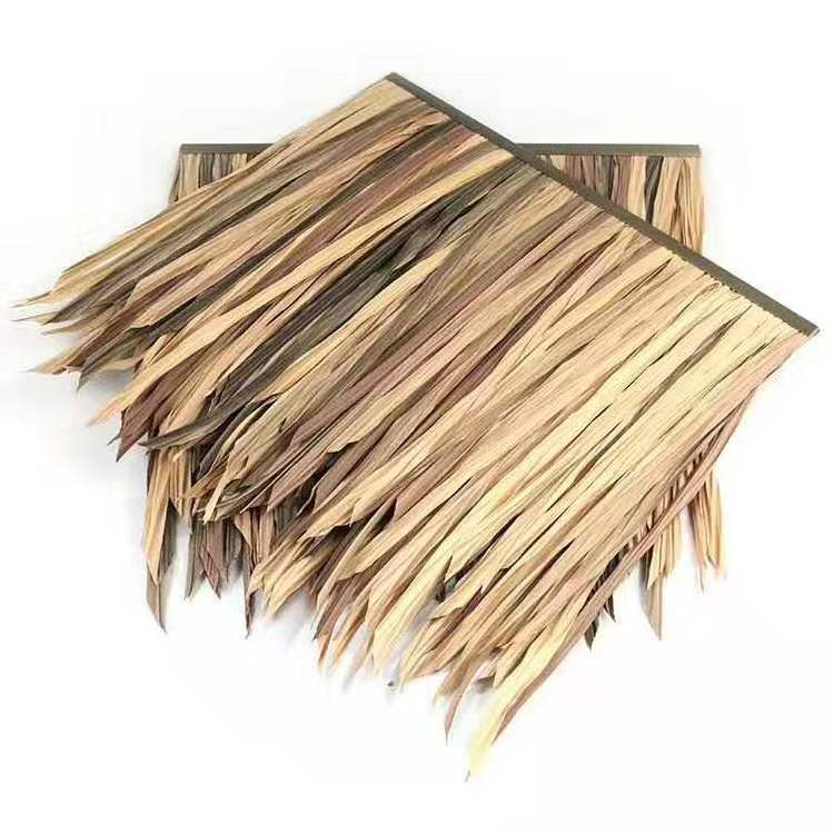 Grass Thatched Gazebo Leaves Synthetic Thatch Roof Material Artificial Palm Leaf Roofing