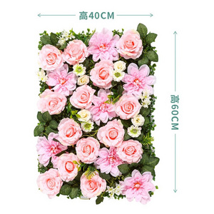 flower wedding decoration wall white rose flower wall panels with orchid 40*60