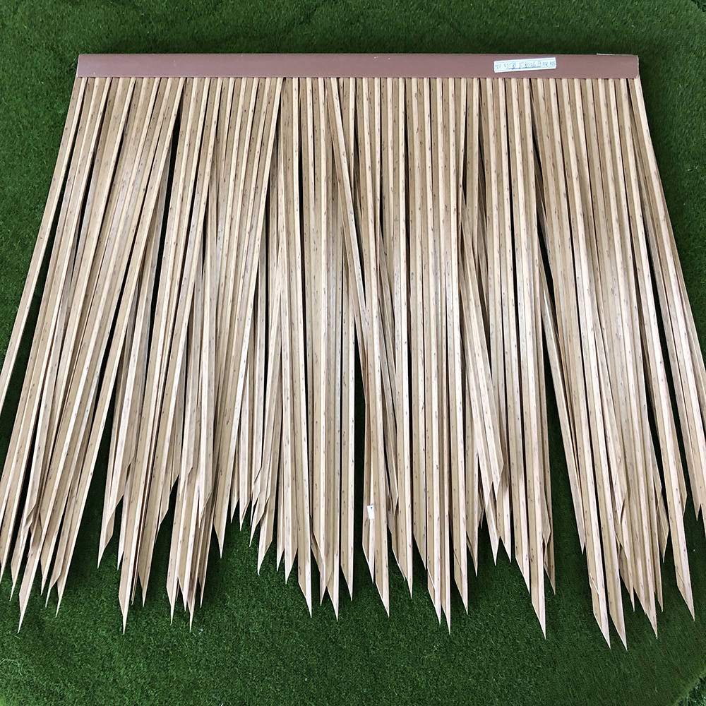 Free Sample Synthetic Thatch Gazebo Palm Leaf Roofing Thatch For Tiki Bar Roof