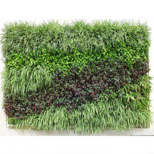 Outdoor Artificial Flower Wall For Garden Synthetic Vertical Green Artificial Grass Wall