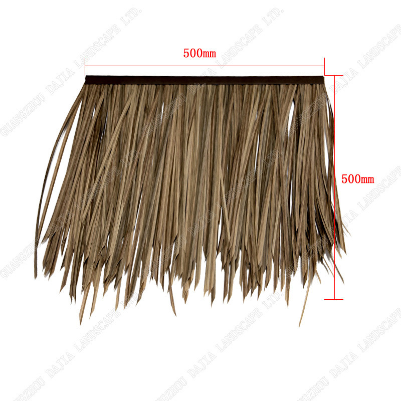 Free Sample Waterproof Firepeoof  Plastic Artificial Thatch Roof tile