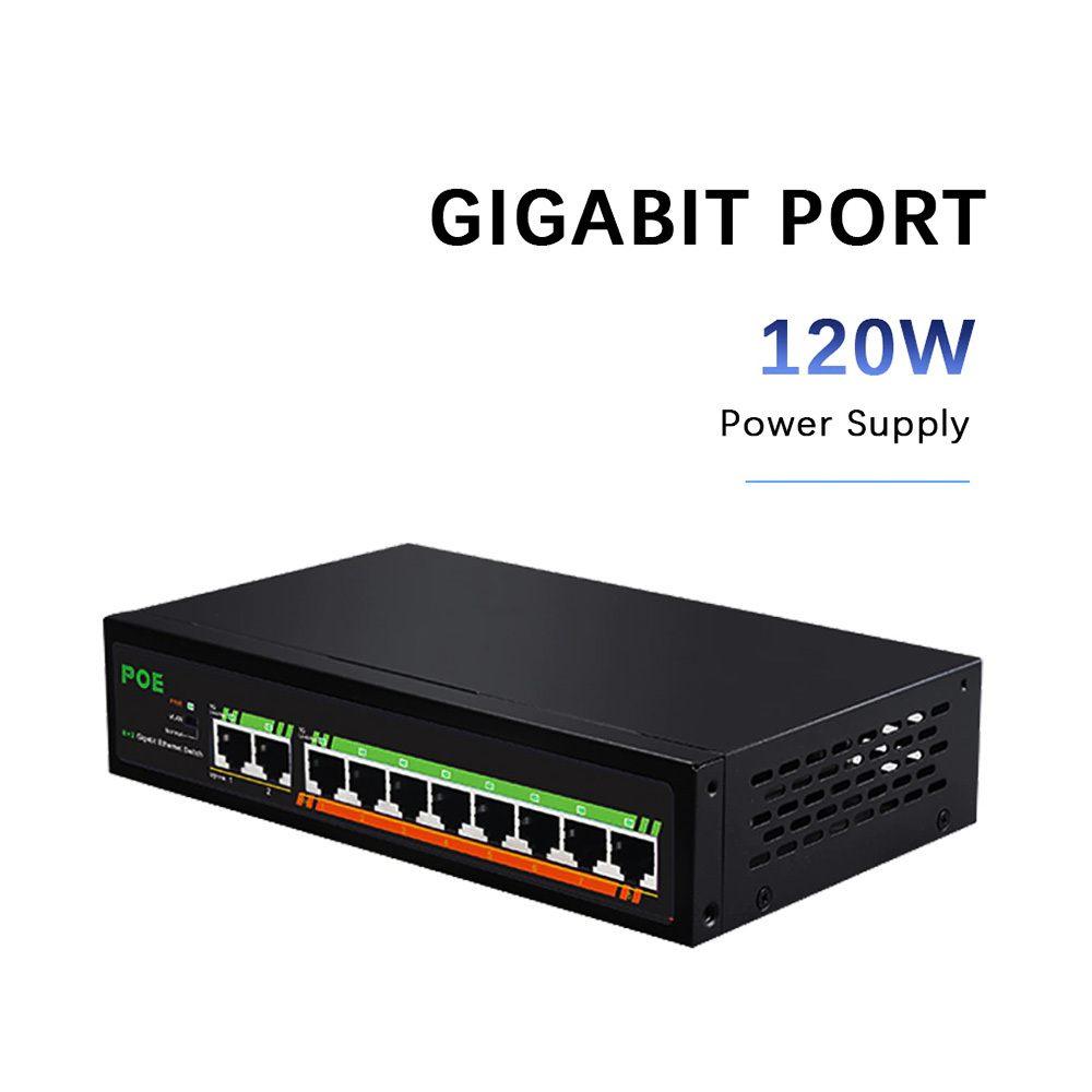 POE Switch 8/10 Port Ethernet Switch 1000Mbps  For IP Camera/Wireless AP/CCTV Security Camera Syst