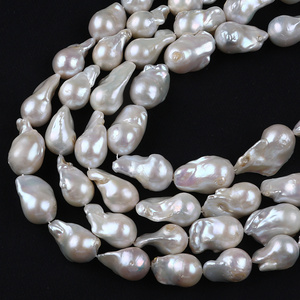 14-20mm cheap price natural white loose real freshwater baroque pearl beads strand