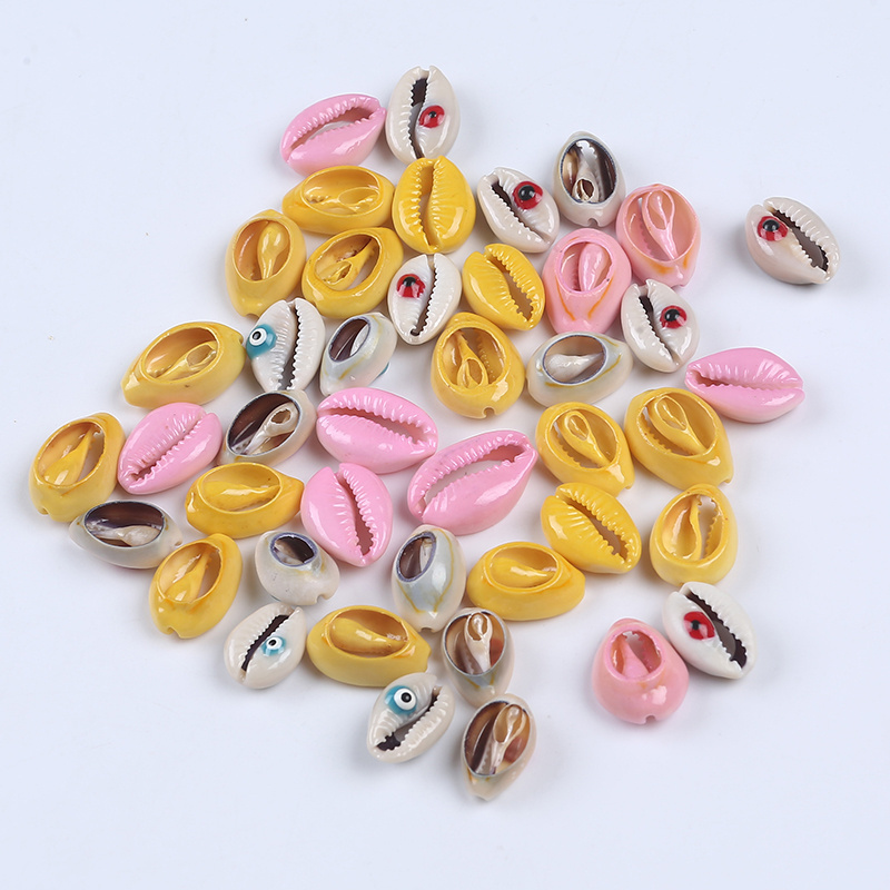 Multi Color Charms Beads Colorful Cowrie Shells Sea Shell For Jewelry Making DIY