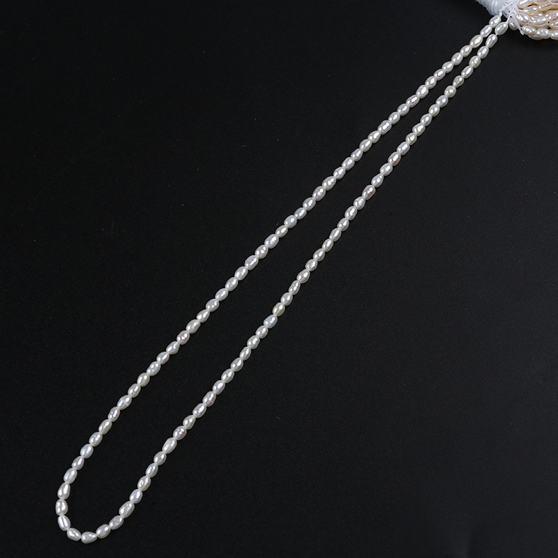 2-3mm AAA AA A natural white tiny loose beads real freshwater rice pearl strand