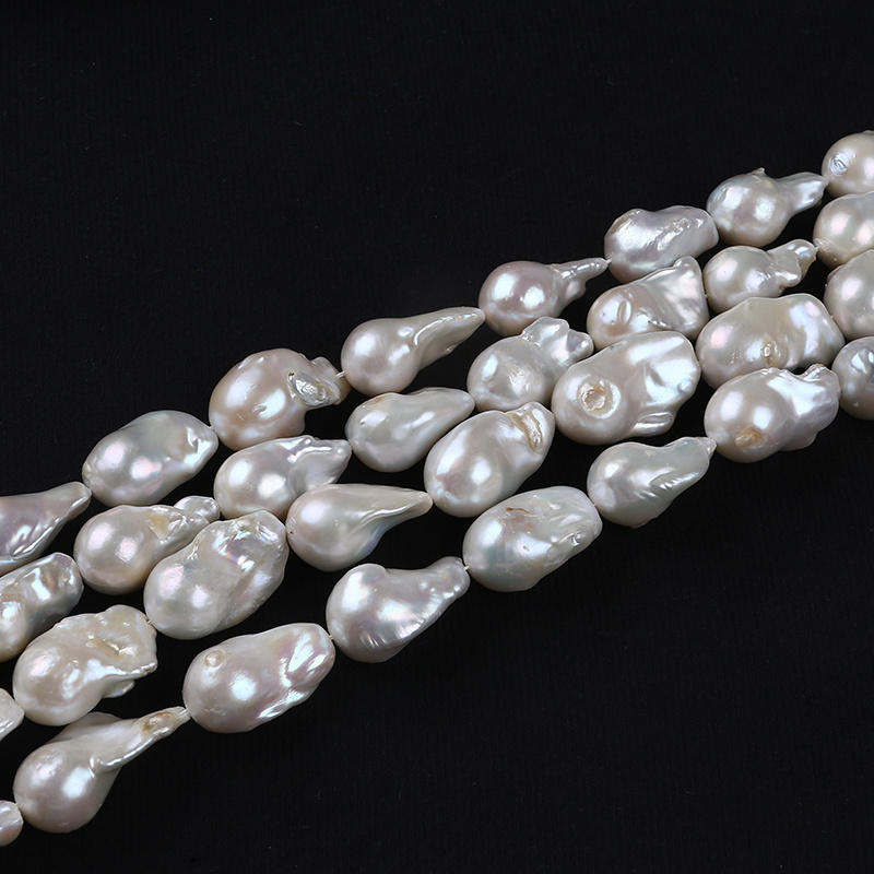 14-20mm cheap price natural white loose real freshwater baroque pearl beads strand