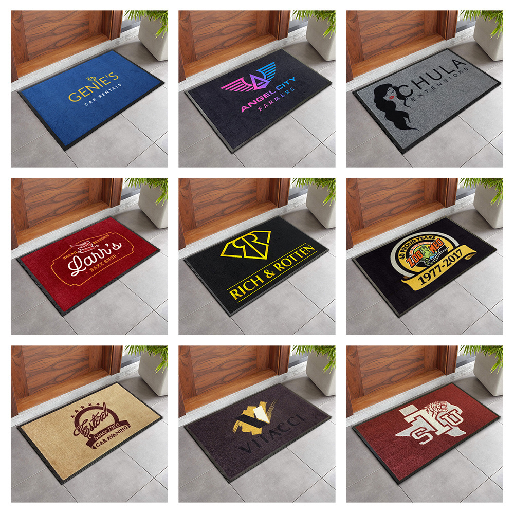 Outdoor Rubber Doormat Grill Floor Mat custom screen printed mat