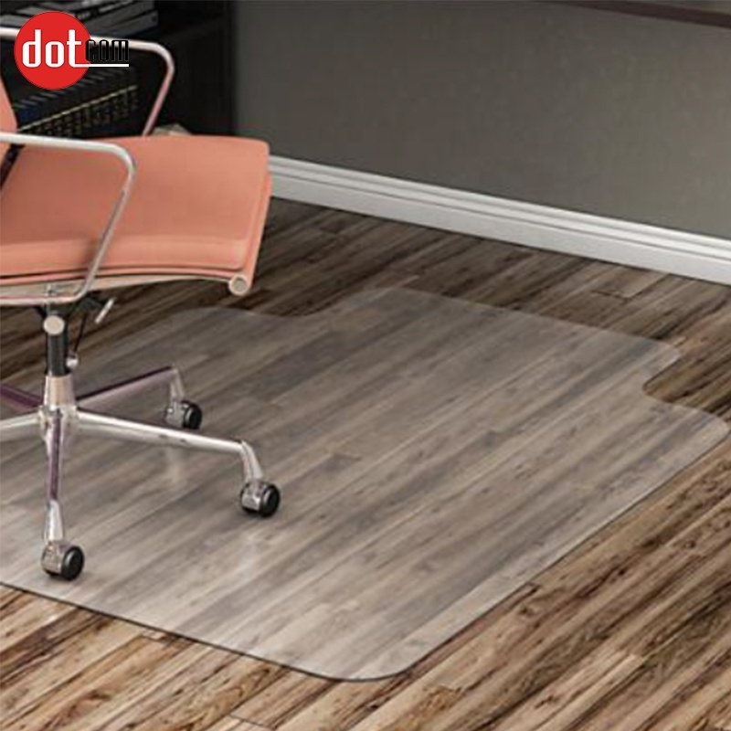 Design Floor Protection Chair Mat for Carpet Floors Chair Mat Desk Plastic for Office Wholesale PVC Transparent Modern Rectangle