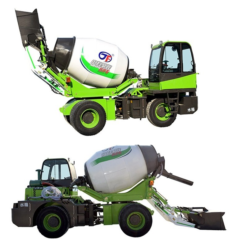 2.0cbm self-loading concrete truck mixer self loading concrete mixer