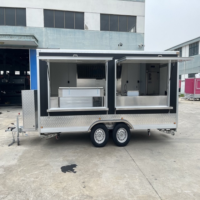 High quality consession trailer food trailer/ electric food truck/car food truck kitchen cook mobil food cart trailer