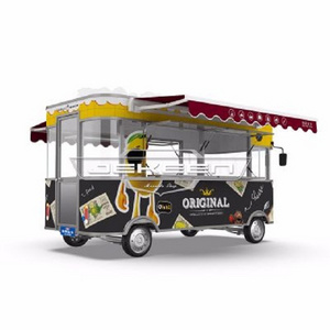 Vaulted catering food trailer mobile food truck colorful street mobile food cart