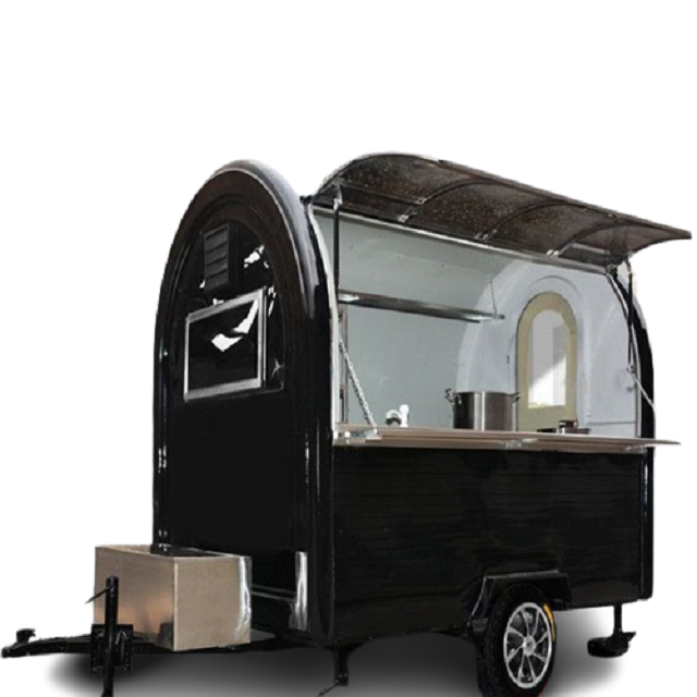 Vaulted catering food trailer mobile food truck colorful street mobile food cart