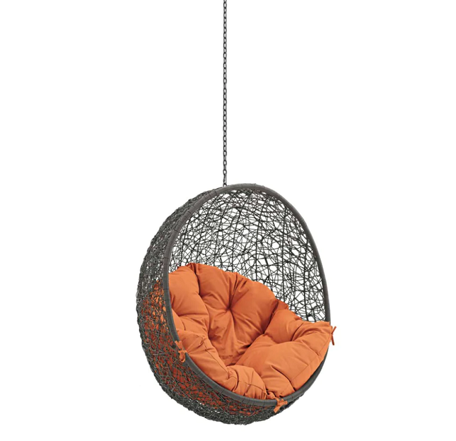 DAP price Outdoor Wicker single Seat Hanging Egg Swing Chair with Metal Stand Furniture Color Material Origin General