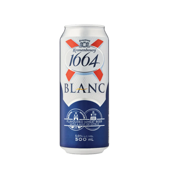 KRONENBOURG 1664 BLANC Premium Wheat Beer ACL 5.0% 330ML Bottles (X24 Packs Count ) Best Bulk Price