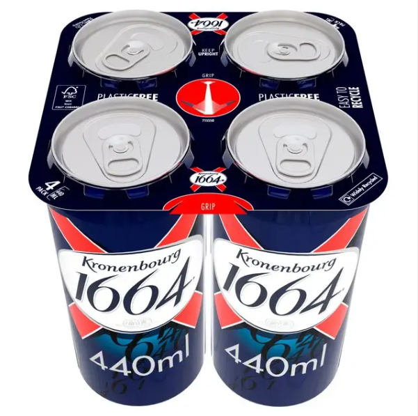 KRONENBOURG 1664 BLANC Premium Wheat Beer ACL 5.0% 330ML Bottles (X24 Packs Count ) Best Bulk Price