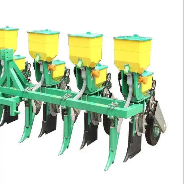 Made Corn Pneumatic Planter Tractor 4 Rows Corn Vacuum Planter With Fertiliser Hopper Cheap Price