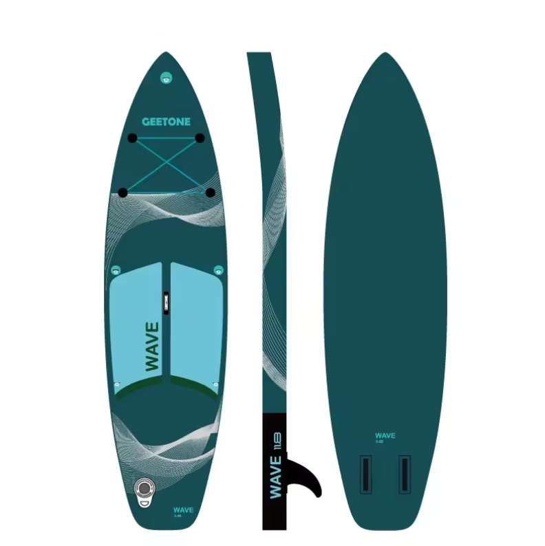 2024 Manufacturers customized standing inflatable wooden Bamboo pattern paddle board water surfboard paddleboard sup inflatable