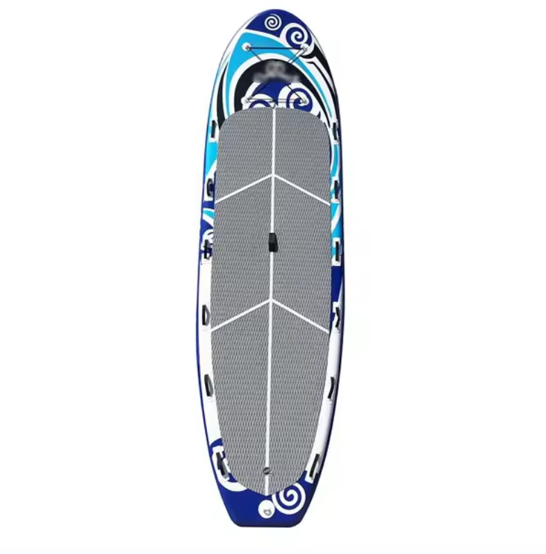 2024 Manufacturers customized standing inflatable wooden Bamboo pattern paddle board water surfboard paddleboard sup inflatable