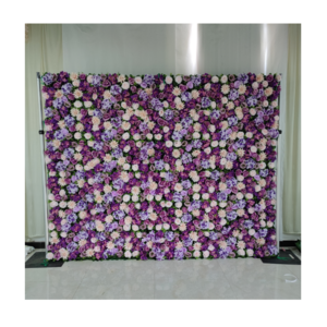 DKB wedding supplier event party Wedding decoration Backdrop cloth back purple Color artificial flower wall