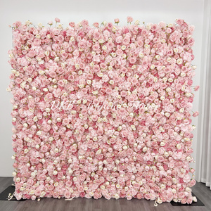 2024 DKB High Quality Silk Wedding Event Floral 5D/8D Artificial Rose Flower Wall Wedding Home Party Decoration Stage Backdrop