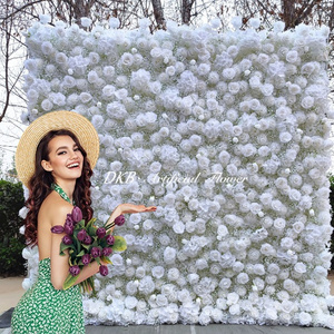 wedding backdrop stage decorations artificial rose flower panels and backdrop for staircase