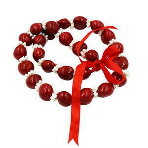 Customized Hawaiian Kukui Nut Lei Necklace Made with Real Kukui Nut Beads Necklace for Men and Women