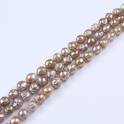 10-12mm  Metallic Pink  Fresh Water Cultured Edison Baroque Loose Pearl