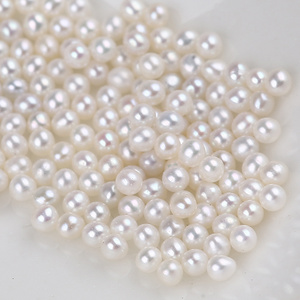 Wholesale Natural White Freshwater White Round Loose Pearls Beads For Jewelry Making