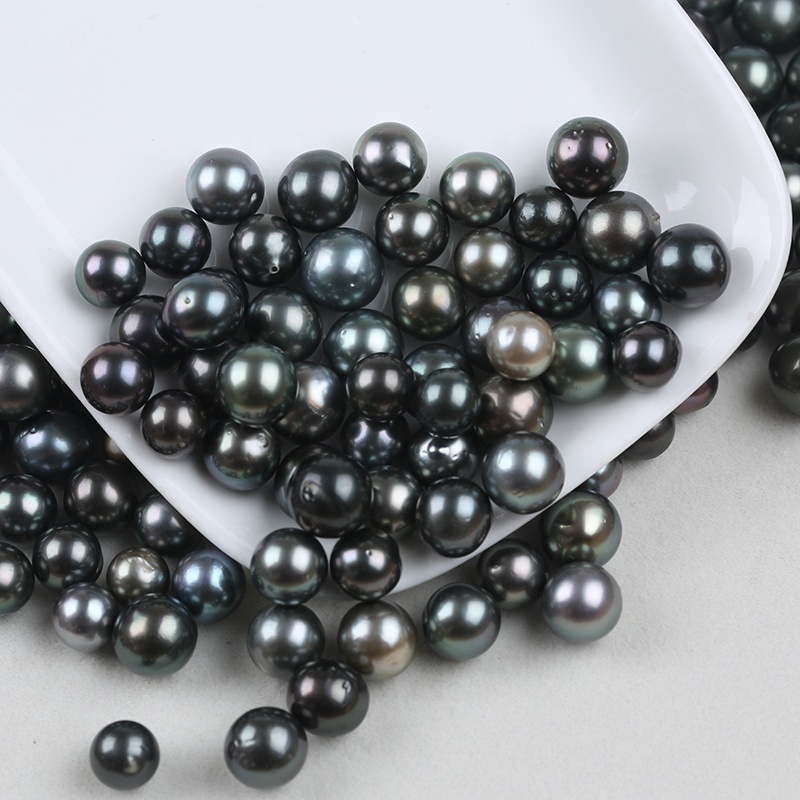 Newest 8-11mm black Freshwater Pearl Loose Beads For Jewelry make