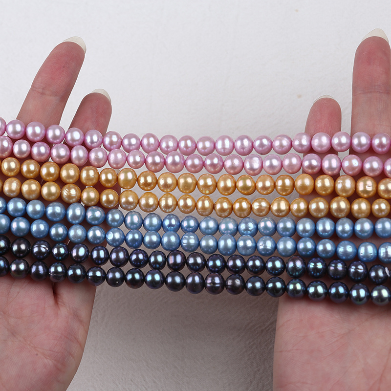 7-8mm Wholesale Potato Shape Freshwater Pearl Strand For Jewelry Making