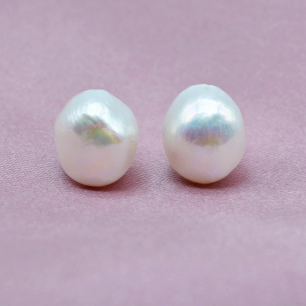 Hot sale baroque shape natural freshwaterwater pearl earrings women