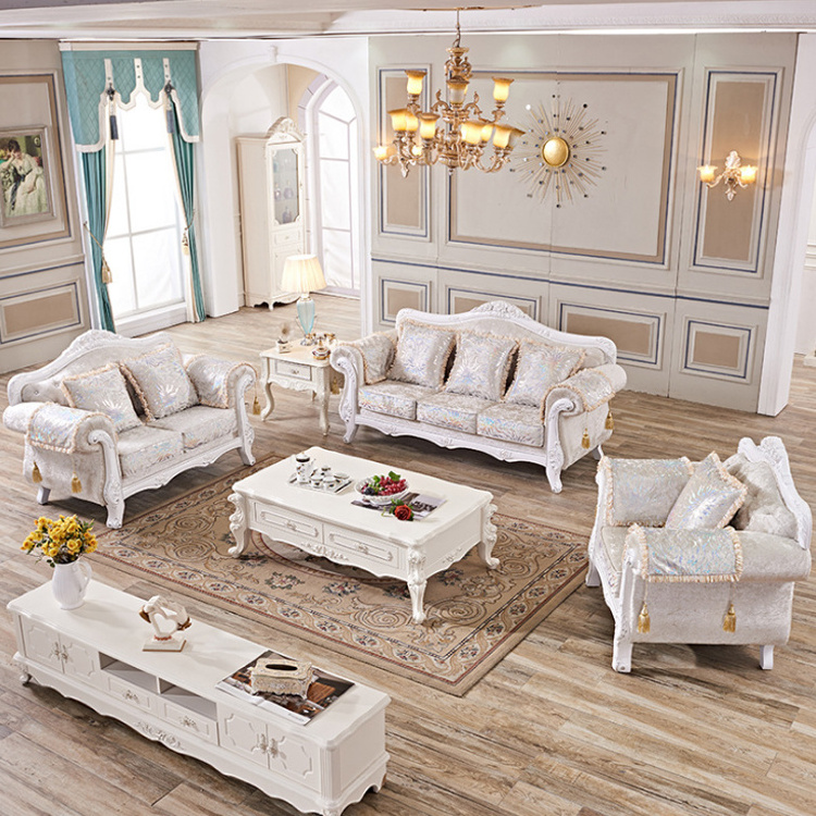 European royal style fabric living room sofa