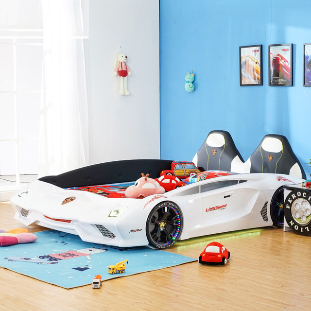 Original design car bed with light race car bed for kids