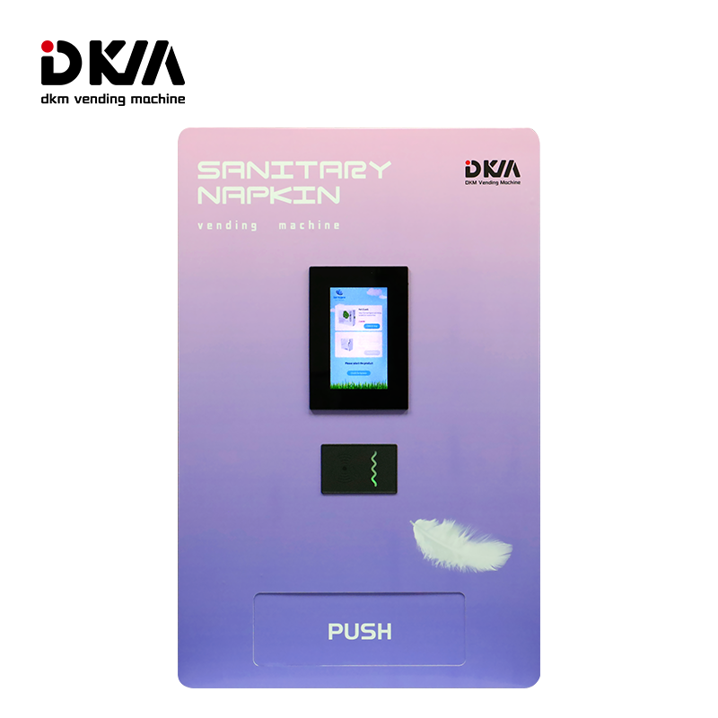 DKM small mini wall mounted commercial credit card woman sanitary towel pads napkin vending machine for female